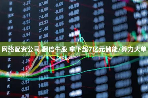 网络配资公司 翻倍牛股 拿下超7亿元储能/算力大单